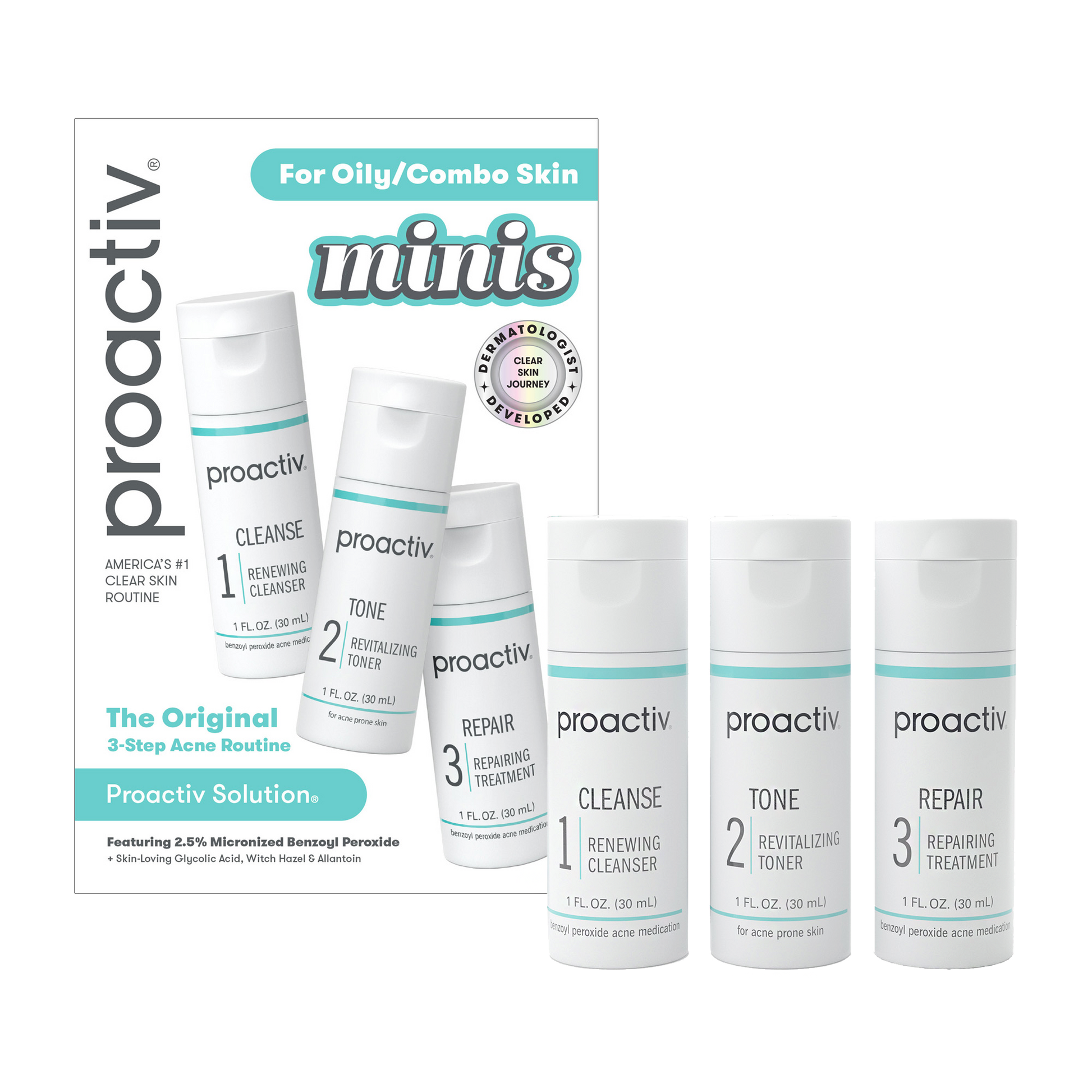 Proactiv Solution® 3-Step Routine Minis | Dermatologist-developed Proactiv Solution® 3-Step Routine Minis | Dermatologist-developed